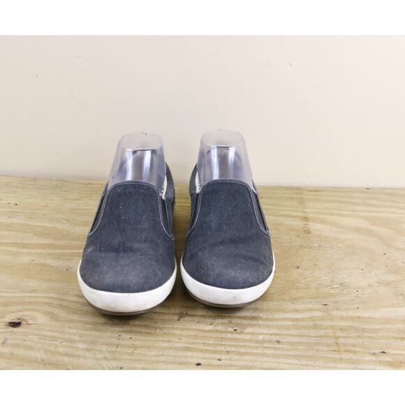 Taos Shoes 8 Gray Canvas Dandy Slip On Loafers - Picture 2 of 8